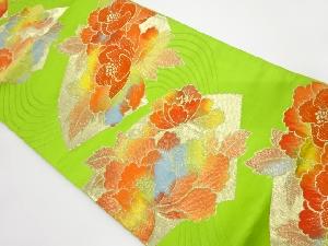 地紙に牡丹模様織り出し名古屋帯